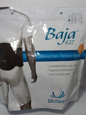Baja 627 LARGE 36" - 44" Back Brace New targeted compression BIOSKIN